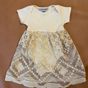 Vintage baby dress organic 6m